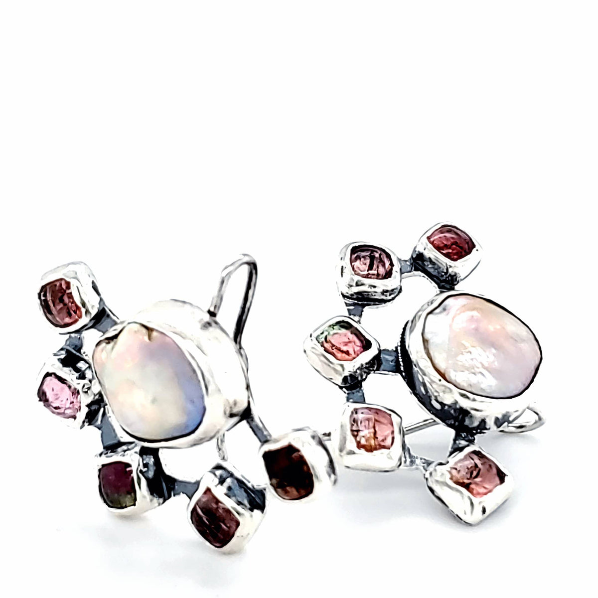 janet lasher Jewelry Earring Statement Pearl &amp; Tourmaline Earrings