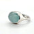 janet lasher Jewelry Ring Aquamarine Large Cabochon Sterling Signet Ring