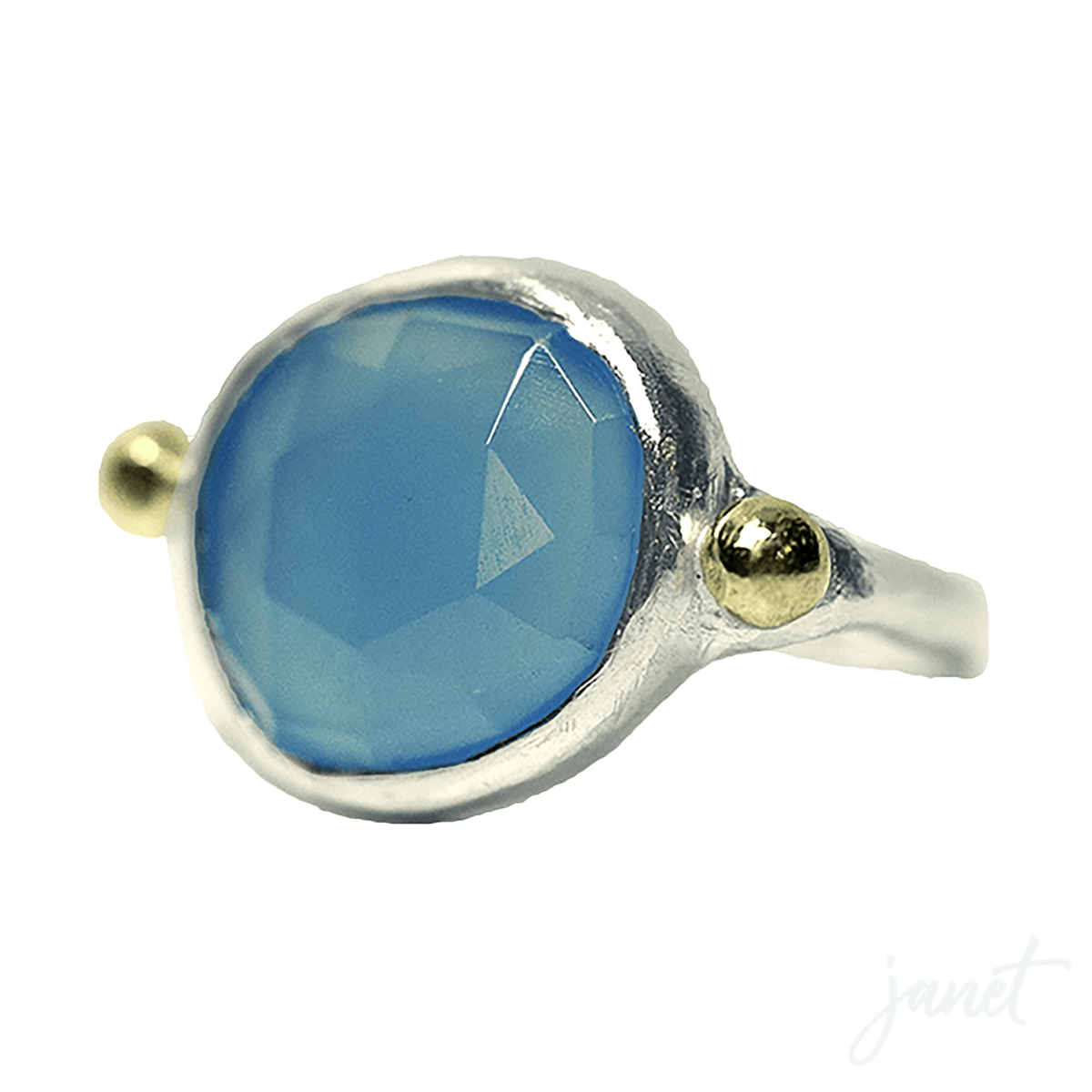 janet lasher Jewelry Ring Blue Chalcedony &amp; 18K Gold Ring