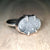 janet lasher Jewelry Ring ‘Thunder Cloud’ Grey Amethyst Sugar Druzy Oval East-West Stacking Ring